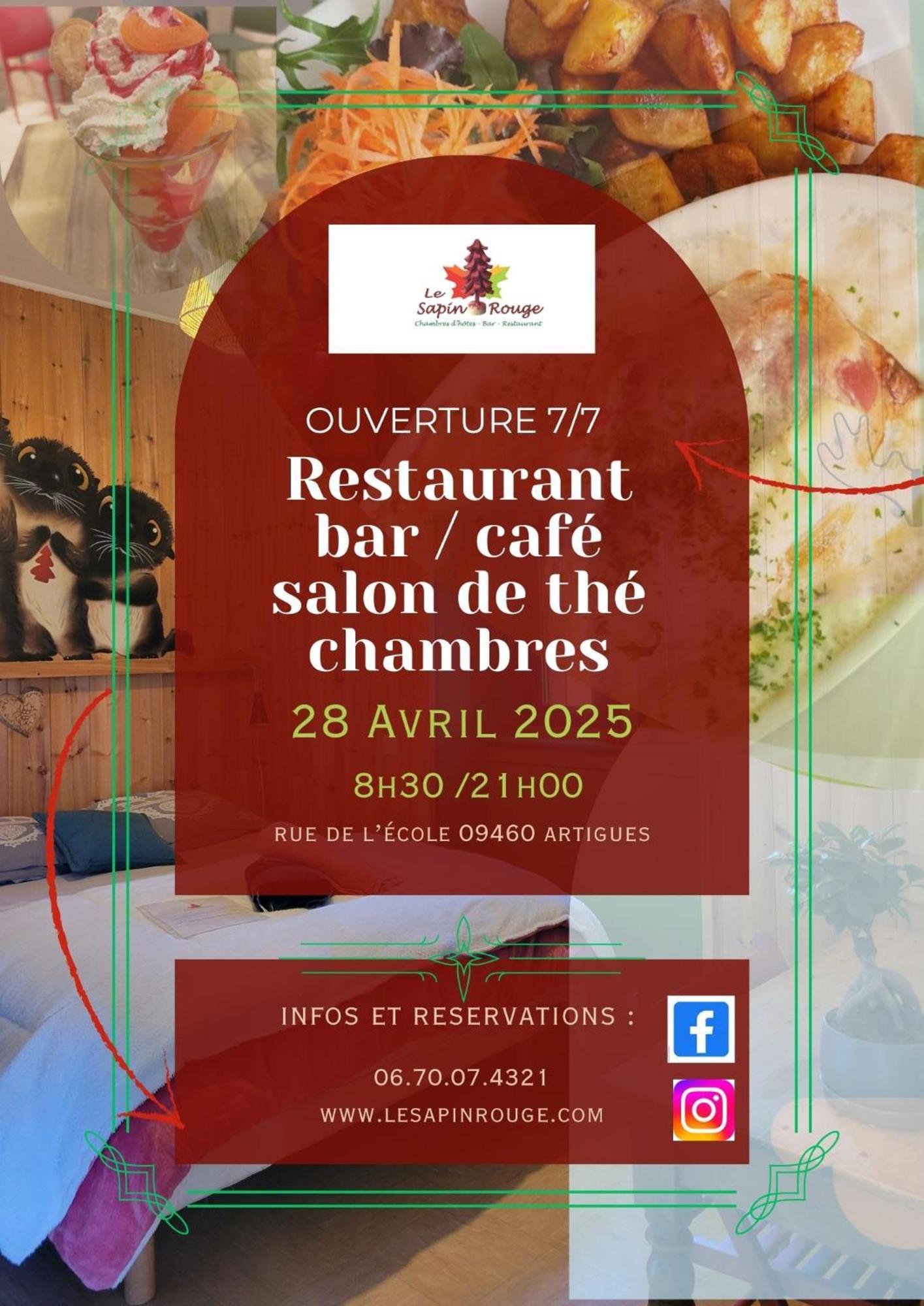 Le Sapin Rouge - Restaurant - Bar - Chambres D'Hotes Artigues  Zewnętrze zdjęcie